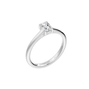 Bague de fiançailles diamant Émeraude et diamants ronds 1.02 carat or blanc 14 carats Felicia